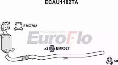 EuroFlo ECAU1182TA - Каталізатор autocars.com.ua