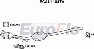 EuroFlo ECAU1184TA - Каталізатор autocars.com.ua