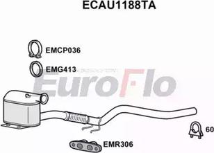 EuroFlo ECAU1188TA - Каталізатор autocars.com.ua