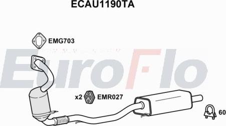 EuroFlo ECAU1190TA - Катализатор autodnr.net