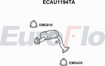 EuroFlo ECAU1194TA - Каталізатор autocars.com.ua