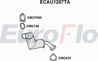 EuroFlo ECAU1207TA - Каталізатор autocars.com.ua