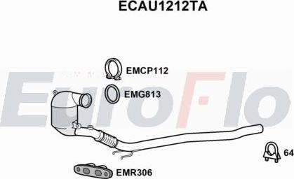 EuroFlo ECAU1212TA - Каталізатор autocars.com.ua