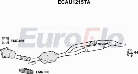 EuroFlo ECAU1215TA - Каталізатор autocars.com.ua