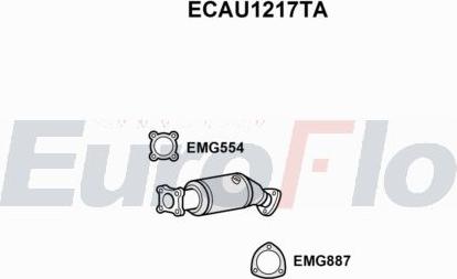 EuroFlo ECAU1217TA - Каталізатор autocars.com.ua