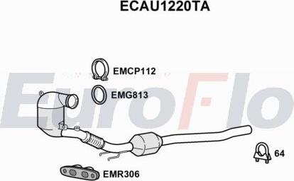 EuroFlo ECAU1220TA - Каталізатор autocars.com.ua