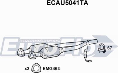 EuroFlo ECAU5041TA - Каталізатор autocars.com.ua