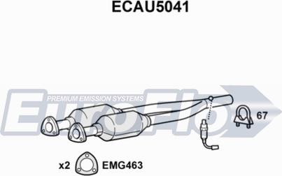 EuroFlo ECAU5041 - Каталізатор autocars.com.ua