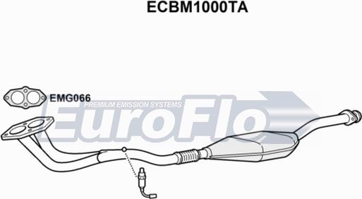 EuroFlo ECBM1000TA - Каталізатор autocars.com.ua