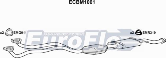 EuroFlo ECBM1001 - Каталізатор autocars.com.ua