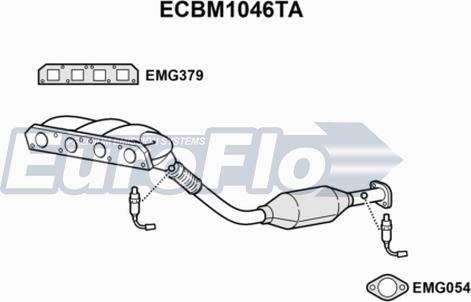 EuroFlo ECBM1046TA - Каталізатор autocars.com.ua
