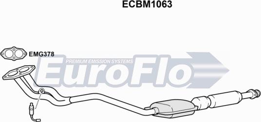 EuroFlo ECBM1063 - Каталізатор autocars.com.ua