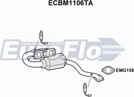 EuroFlo ECBM1106TA - Каталізатор autocars.com.ua