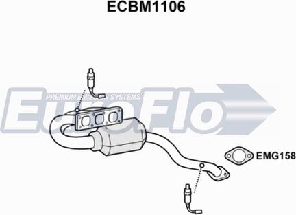 EuroFlo ECBM1106 - Каталізатор autocars.com.ua