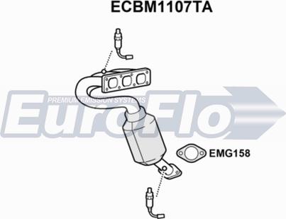 EuroFlo ECBM1107TA - Каталізатор autocars.com.ua