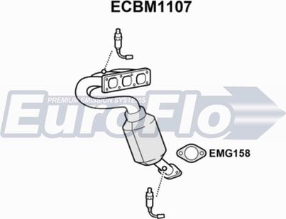 EuroFlo ECBM1107 - Каталізатор autocars.com.ua