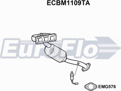 EuroFlo ECBM1109TA - Каталізатор autocars.com.ua