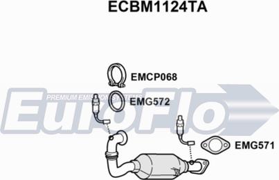 EuroFlo ECBM1124TA - Каталізатор autocars.com.ua