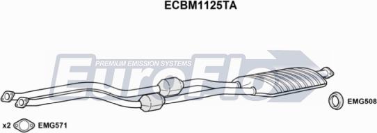 EuroFlo ECBM1125TA - Каталізатор autocars.com.ua