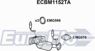 EuroFlo ECBM1152TA - Каталізатор autocars.com.ua