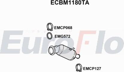 EuroFlo ECBM1180TA - Каталізатор autocars.com.ua