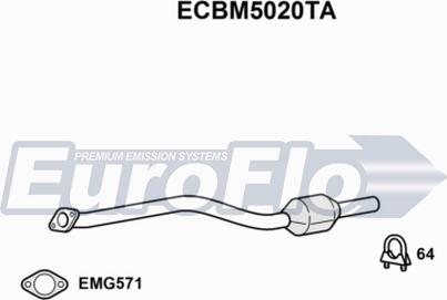 EuroFlo ECBM5020TA - Каталізатор autocars.com.ua