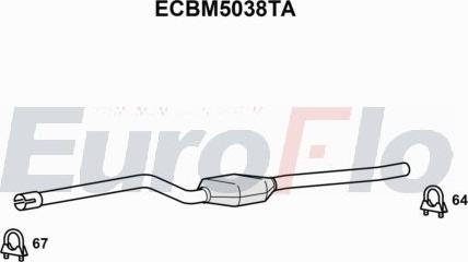 EuroFlo ECBM5038TA - Каталізатор autocars.com.ua