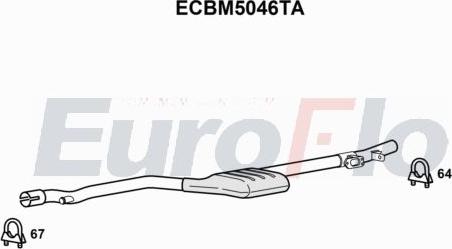 EuroFlo ECBM5046TA - Каталізатор autocars.com.ua