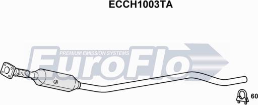 EuroFlo ECCH1003TA - Каталізатор autocars.com.ua