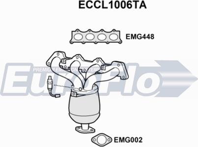 EuroFlo ECCL1006TA - Каталізатор autocars.com.ua