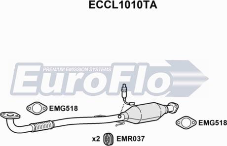 EuroFlo ECCL1010TA - Каталізатор autocars.com.ua