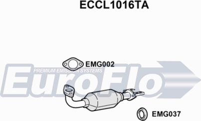 EuroFlo ECCL1016TA - Каталізатор autocars.com.ua