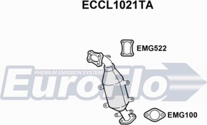 EuroFlo ECCL1021TA - Каталізатор autocars.com.ua