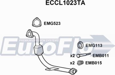 EuroFlo ECCL1023TA - Каталізатор autocars.com.ua