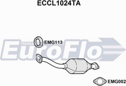 EuroFlo ECCL1024TA - Каталізатор autocars.com.ua