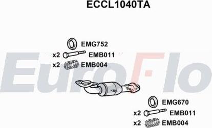 EuroFlo ECCL1040TA - Каталізатор autocars.com.ua