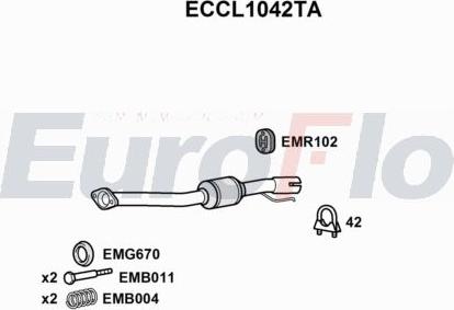 EuroFlo ECCL1042TA - Каталізатор autocars.com.ua