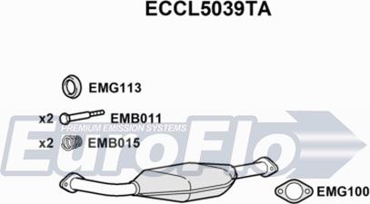 EuroFlo ECCL5039TA - Каталізатор autocars.com.ua