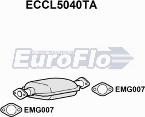 EuroFlo ECCL5040TA - Каталізатор autocars.com.ua