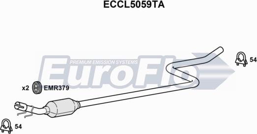 EuroFlo ECCL5059TA - Каталізатор autocars.com.ua