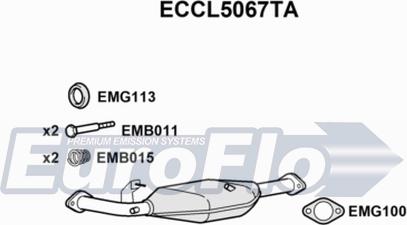 EuroFlo ECCL5067TA - Каталізатор autocars.com.ua