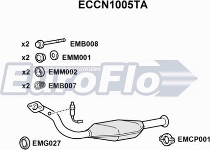 EuroFlo ECCN1005TA - Каталізатор autocars.com.ua