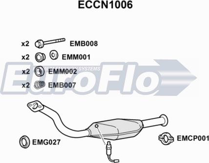 EuroFlo ECCN1006 - Каталізатор autocars.com.ua