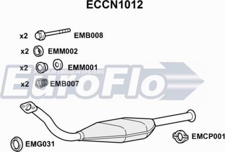 EuroFlo ECCN1012 - Каталізатор autocars.com.ua