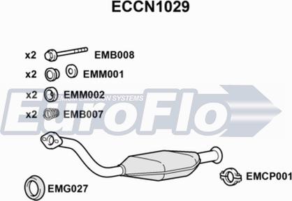 EuroFlo ECCN1029 - Каталізатор autocars.com.ua