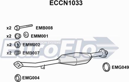 EuroFlo ECCN1033 - Каталізатор autocars.com.ua