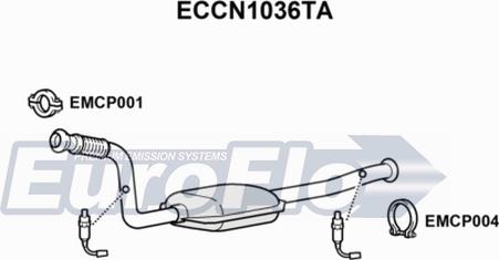 EuroFlo ECCN1036TA - Каталізатор autocars.com.ua