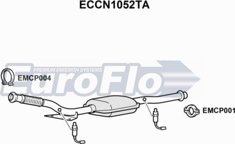 EuroFlo ECCN1052TA - Каталізатор autocars.com.ua