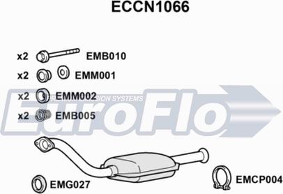 EuroFlo ECCN1066 - Каталізатор autocars.com.ua