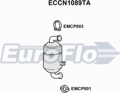 EuroFlo ECCN1089TA - Каталізатор autocars.com.ua